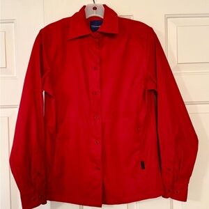 Faconnable, Nordstrom brand Red button up top or jacket Lightweight Classic